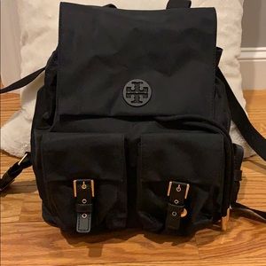 Tory Burch Black Nylon Backpack